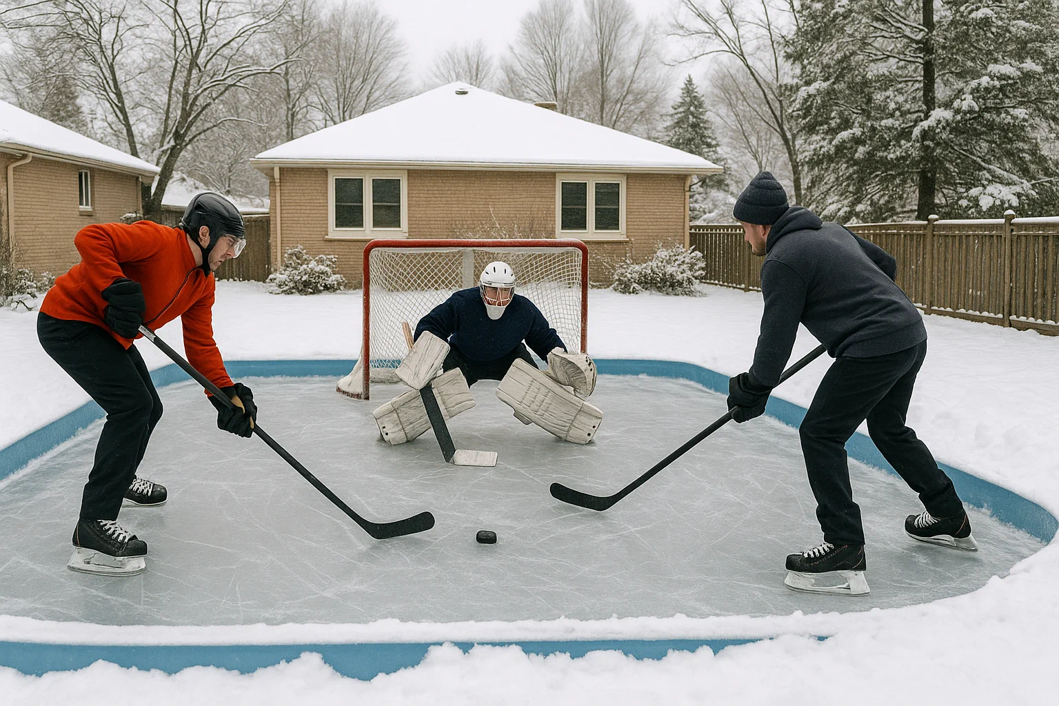 Frozen fiberglass pool in winter — ice-ready San Juan pool