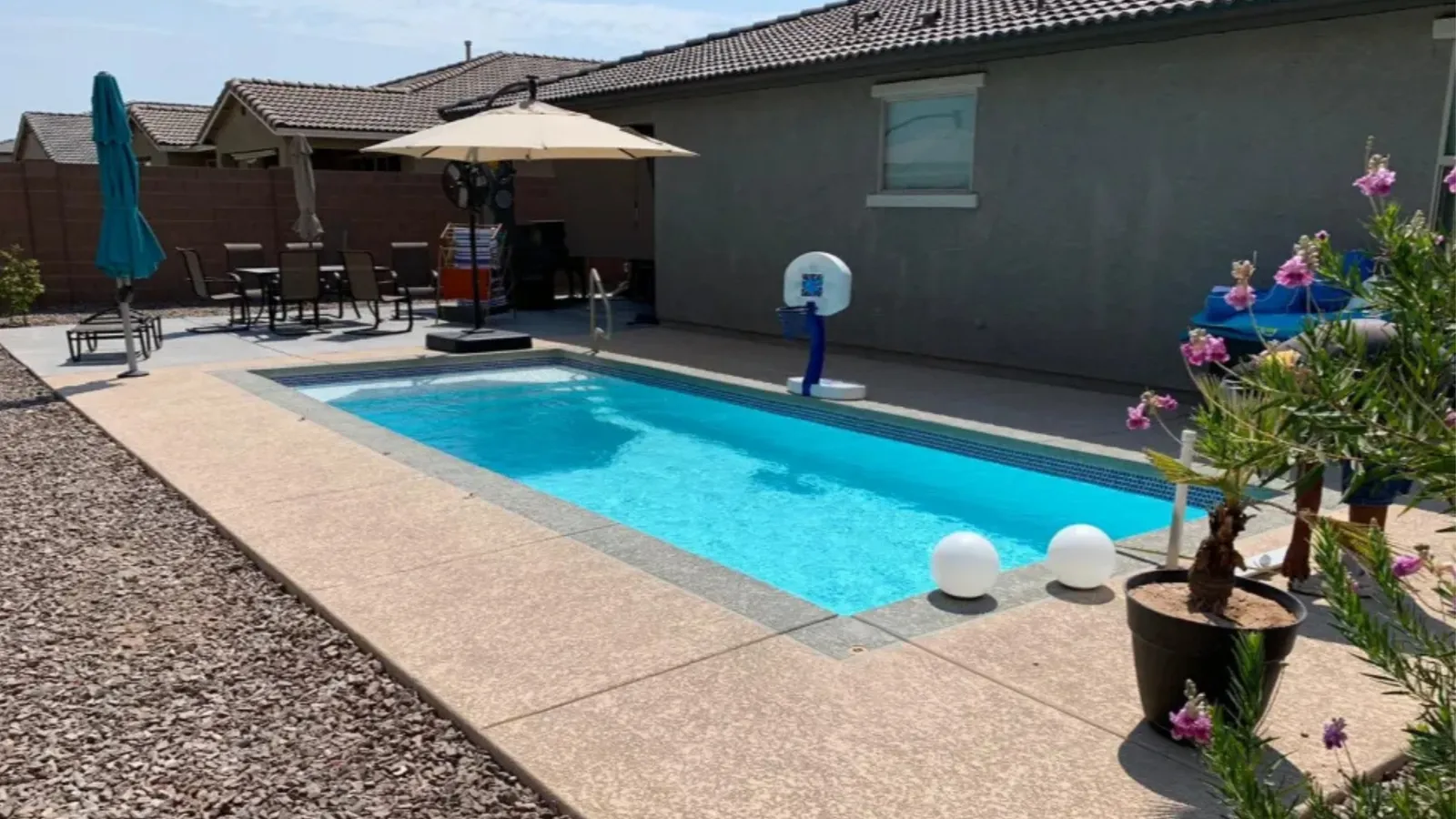 Fiberglass pool installation in Blacklick, Ohio