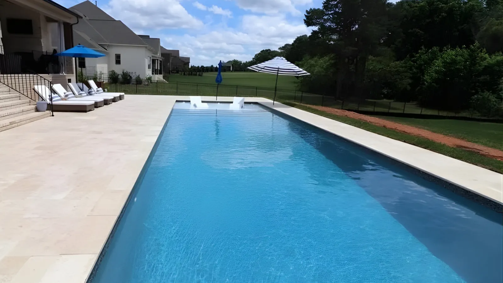 Fiberglass pool installation in Dublin, Ohio