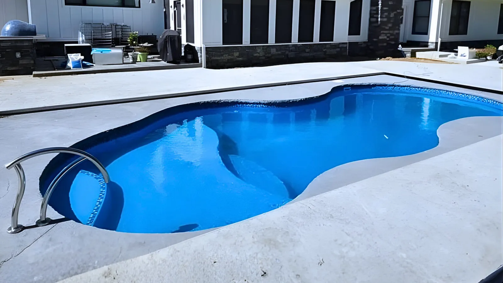 Fiberglass pool installation in Ostrander, Ohio