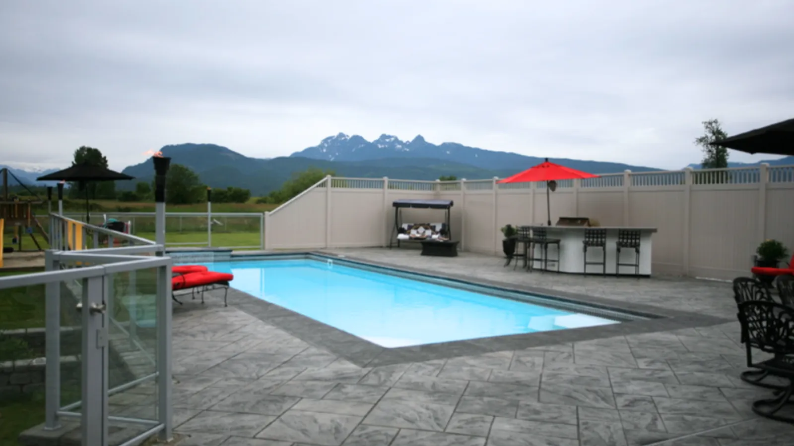 Fiberglass pool installation in Thornville, Ohio