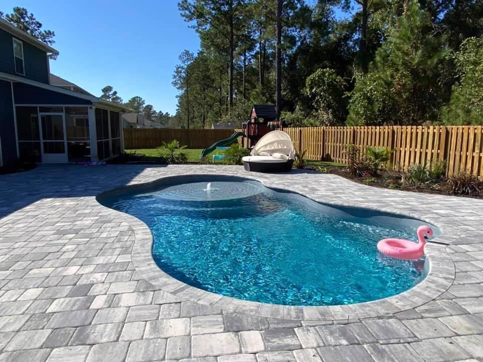 Huntington Beach pool in Granite color finish